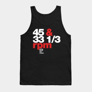 Vinyl Record is back RPM Tank Top